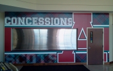 Closeup of Scots Concession Stand With Custom Designed Graphics