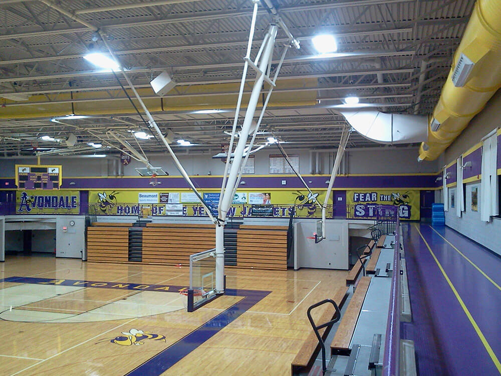 View of Avondale Basketball Court With Custom Graphics