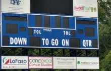 Scoreboard With Custom Graphics for Blue Devils